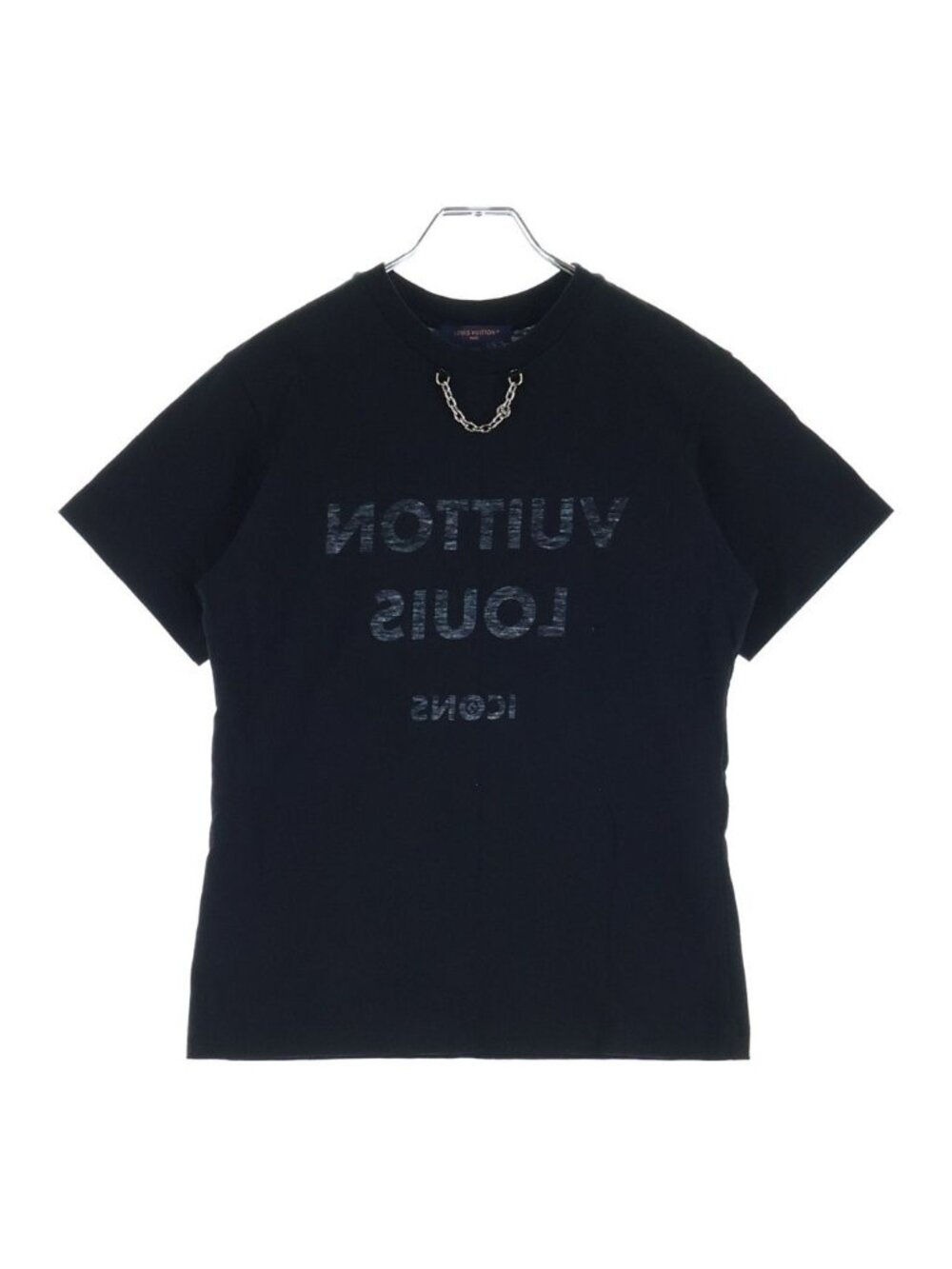 Louis Vuitton Chain Reverse Logo Print T-Shirt Black #xxs